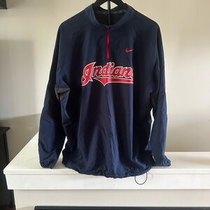 Cleveland Indians Nike Dark Blue Jacket with Red Accents